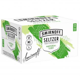 Smirnoff Seltzer Natural Lime 5% 12pk 250ml cans